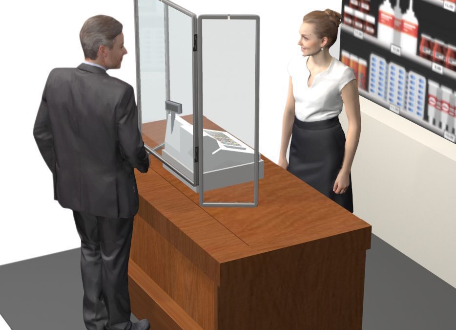 PROTECTION POUR CAISSE ET COMPTOIR D’ACCUEIL